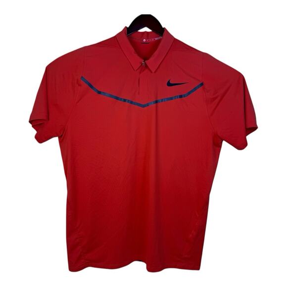 Nike Tiger Woods Velocity Max Blocked Polo Shirt Men XL Orange 833163-852 - Picture 2 of 16